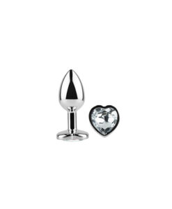 Alternative view of Afterdark plug-joya corazón pequeño blanco