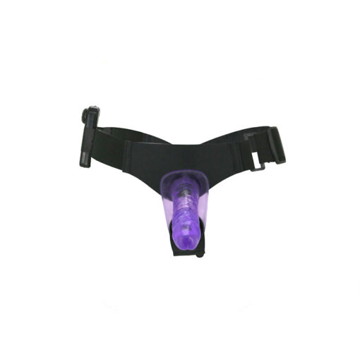 Rodney arnés doble vibrador realista morado - Imagen 3