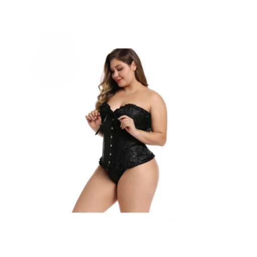 Atenea corset brocado negro 4XL