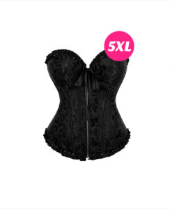Corset completo negro con cremallera 5XL