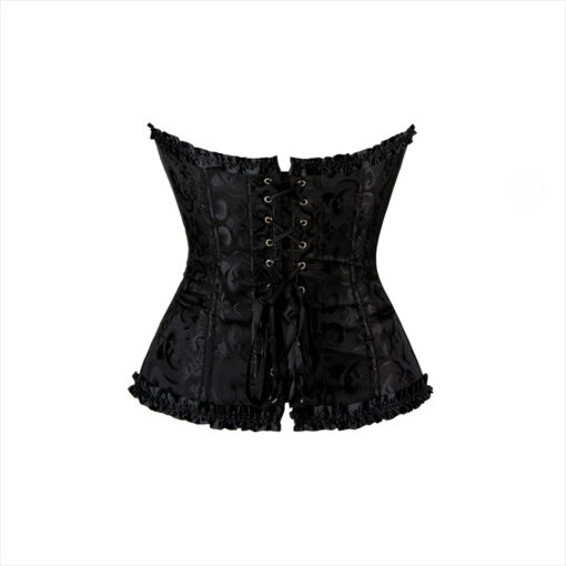 Corset completo negro con cremallera 2XL - Imagen 5