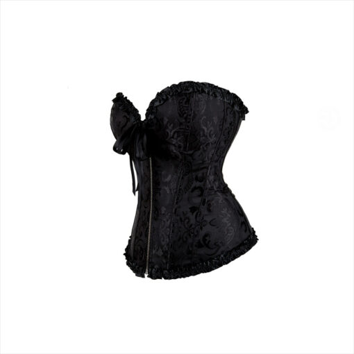 Corset completo negro con cremallera 2XL - Imagen 4