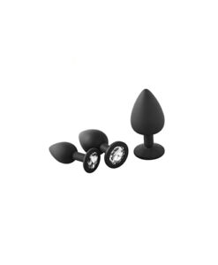 Diamond set plugs negros diamante