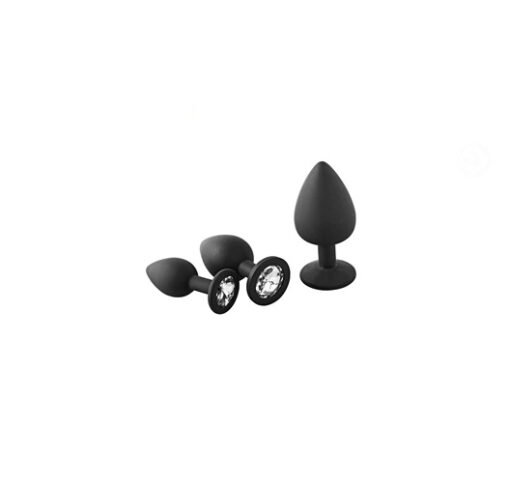 Diamond set plugs negros diamante