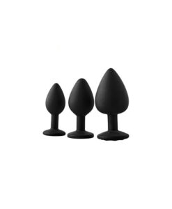 Alternative view of Diamond set plugs negros diamante