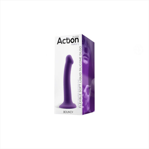 Bouncy dildo de silicona morado S - Imagen 2