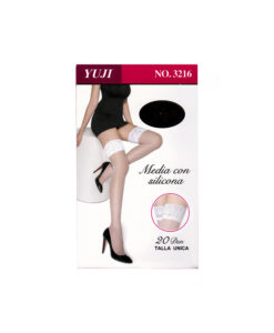 Alternative view of Medias lisas con liga de silicona blanco T/U