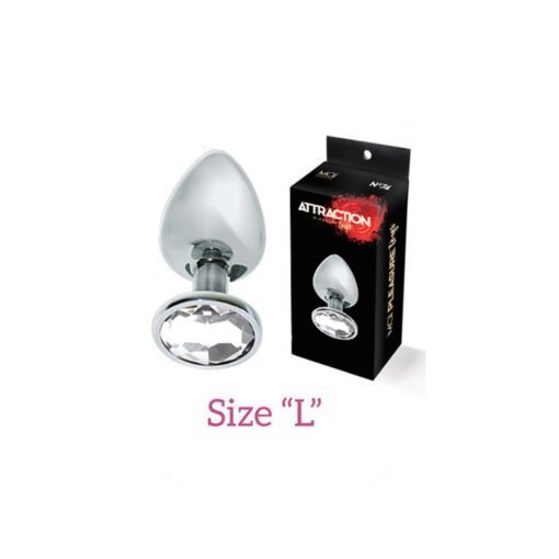 Attraction joya anal metal con piedra L - Imagen 2