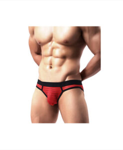 Suspensorio rojo rayas contorno negro XL