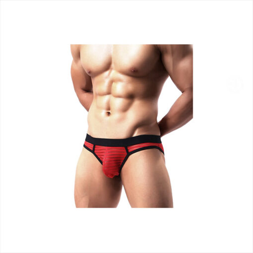 Suspensorio rojo rayas contorno negro XL