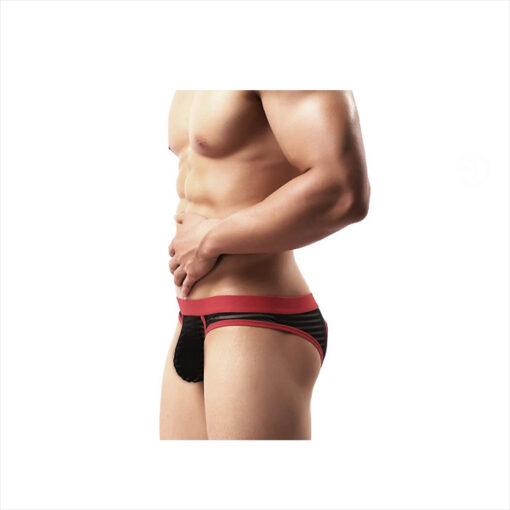 Suspensorio negro rayas contorno rojo L - Imagen 4