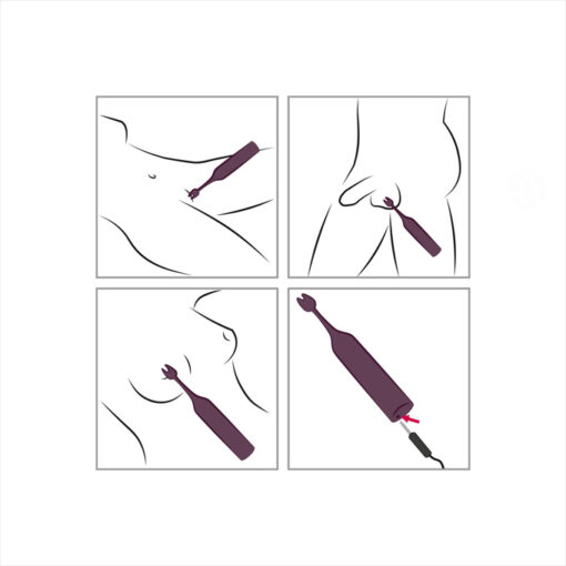 Glam varita vibradora multifrecuencia con cabezales - Imagen 4