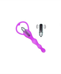 Alternative view of Bolas anales vibradoras silicona negro