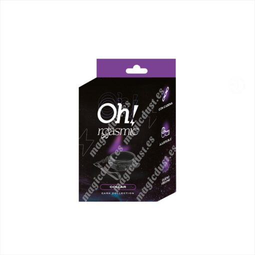 Ohrgasmic Dark Collection collar con correa negro - Imagen 2