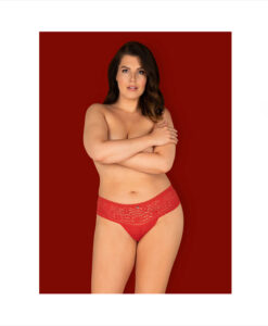 Obsessive Blossmina braguita roja 4XL/5XL