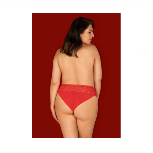 Obsessive Blossmina braguita roja 4XL/5XL - Imagen 2