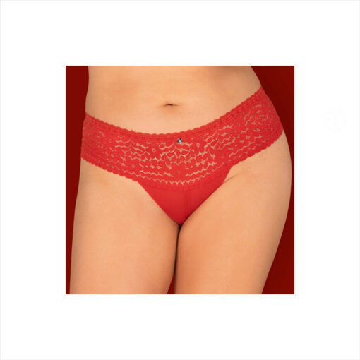 Obsessive Blossmina braguita roja 4XL/5XL - Imagen 4