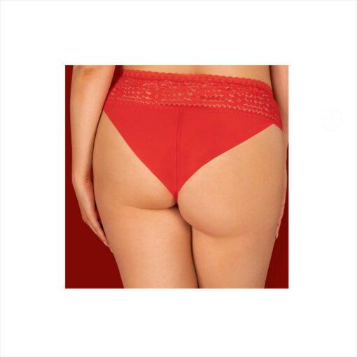 Obsessive Blossmina braguita roja 4XL/5XL - Imagen 3