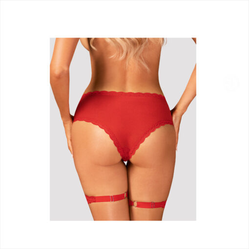 Obsessive Belovya braguita liguero rojo XS/S - Imagen 3