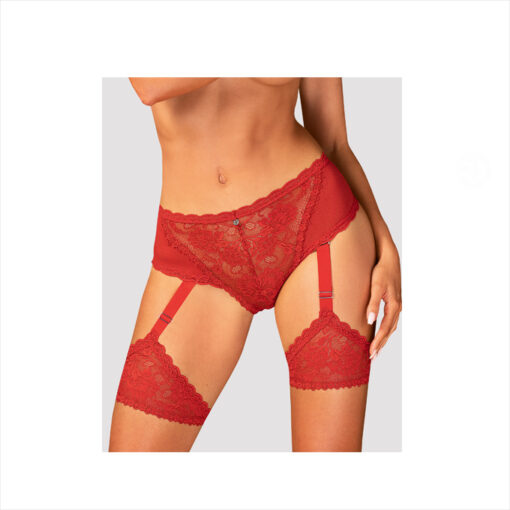 Obsessive Belovya braguita liguero rojo XS/S - Imagen 2
