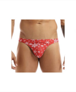 Tanga navideño masculino rojo L