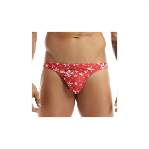 Tanga navideño masculino rojo M