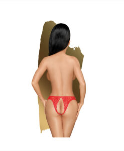 Alternative view of Penthouse Naughty Valentine tanga abierto rojo S/M