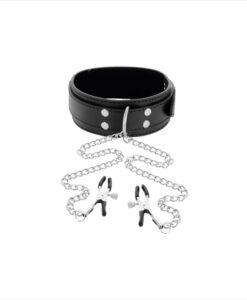 Darkness collar con pinzas para pezones