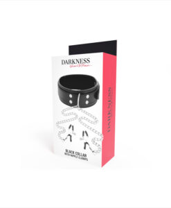 Alternative view of Darkness collar con pinzas para pezones