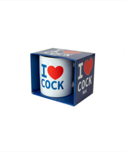 Alternative view of I love cock taza blanca