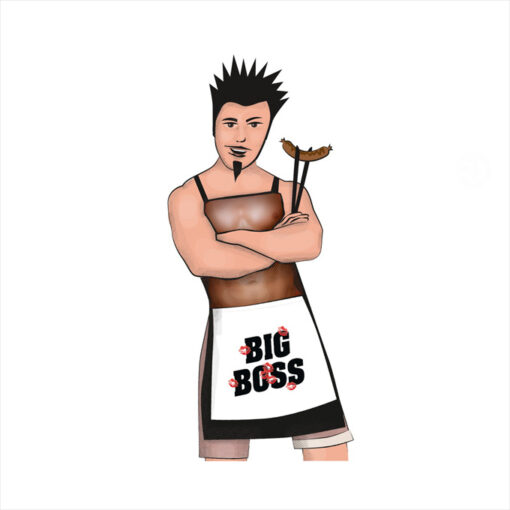 Delantal divertido con pene de peluche - Imagen 2