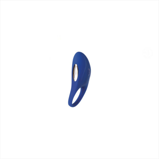 Anillo vibrador de silicona recargable azul