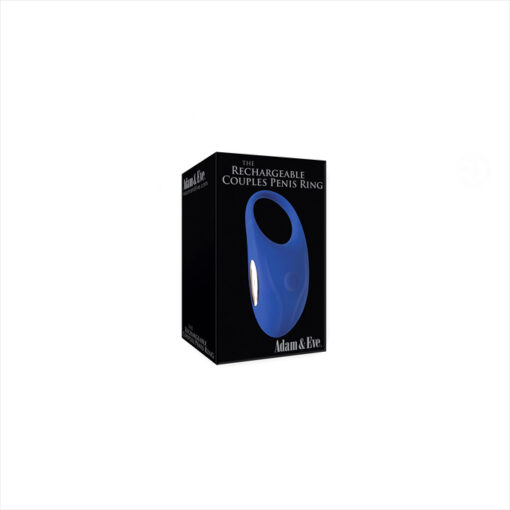 Anillo vibrador de silicona recargable azul - Imagen 2