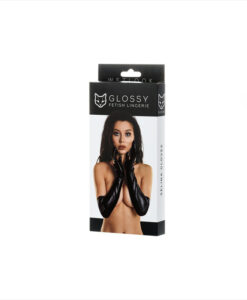 Alternative view of Glossy Selina guantes imitación cuero M