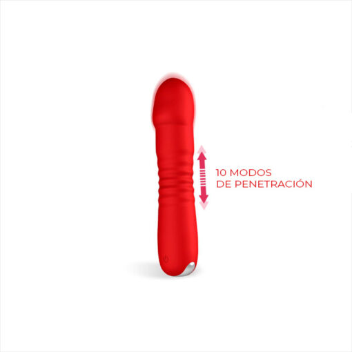 Marygold vibrador y penetrador recargable rojo