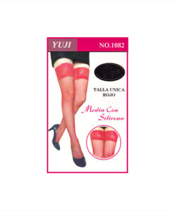 Alternative view of Medias de rejilla pequeña con liga de silicona rojo T/U