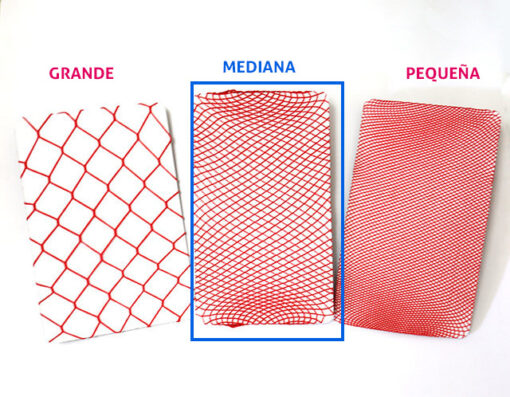 Medias de rejilla pequeña con liga de silicona rojo T/U - Imagen 3