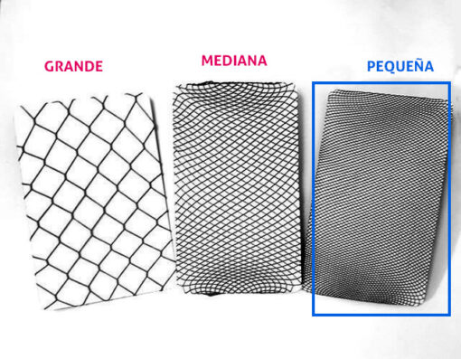 Medias de rejilla pequeña con liga de silicona negro T/U - Imagen 3