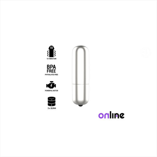 Online mini bala vibradora plateada - Imagen 4