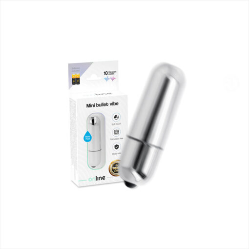 Online mini bala vibradora plateada - Imagen 3