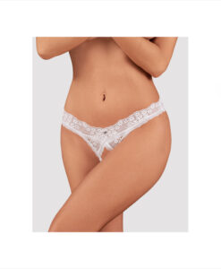 Obsessive Heavenly tanga encaje abierto blanco XL/2XL