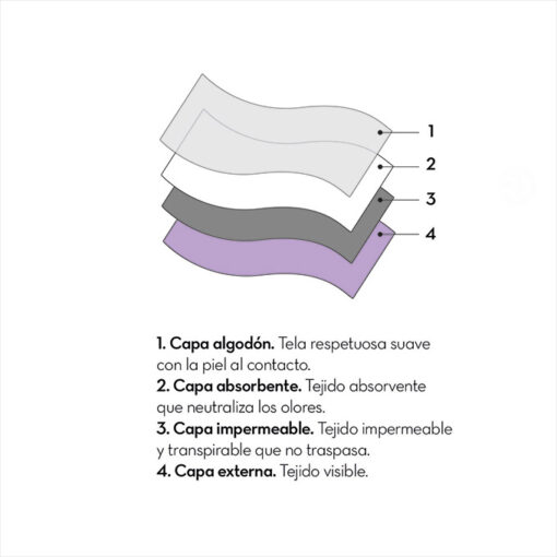 Daily braga menstrual azul talla M - Imagen 3