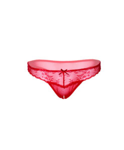 Alternative view of Daring tanga abierto de encaje rojo XL/2XL
