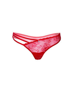 Alternative view of Daring tanga con tiras bordado rojo L/XL