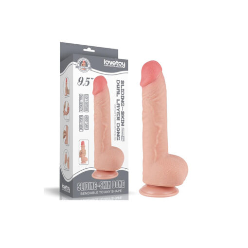 Lovetoy dildo realista piel móvil 9,5" - Imagen 2