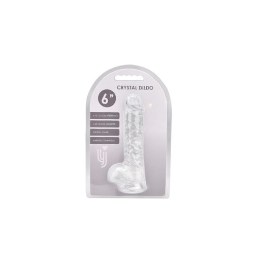 Loving Joy dildo transparente con ventosa 6" - Imagen 2