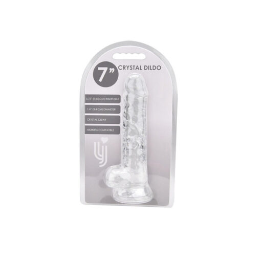 Loving Joy dildo transparente con ventosa 7" - Imagen 2