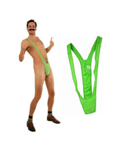 Mankini Trikini tanga verde fluo Borat para hombre T/U