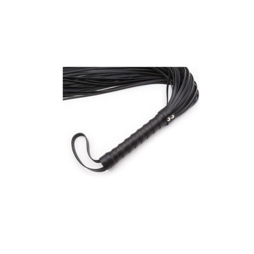 Latetobed Flogger látigo largo de tiras negro - Imagen 5