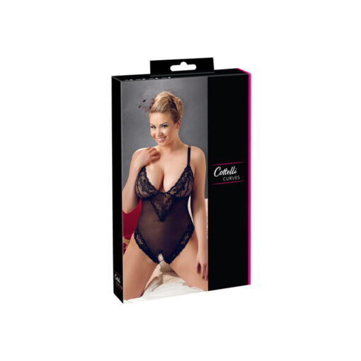 Cotelli body de encaje negro 2XL - Imagen 3